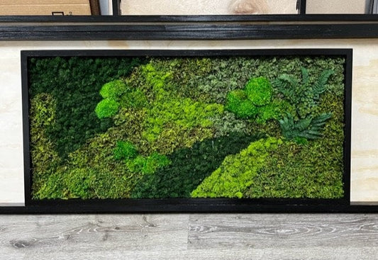 Custom made unique moss wall art -  Moss art - Natural framed Artwork - Preserve Moss Art - Home Decoe - Office Decor - Handmade - Made in US